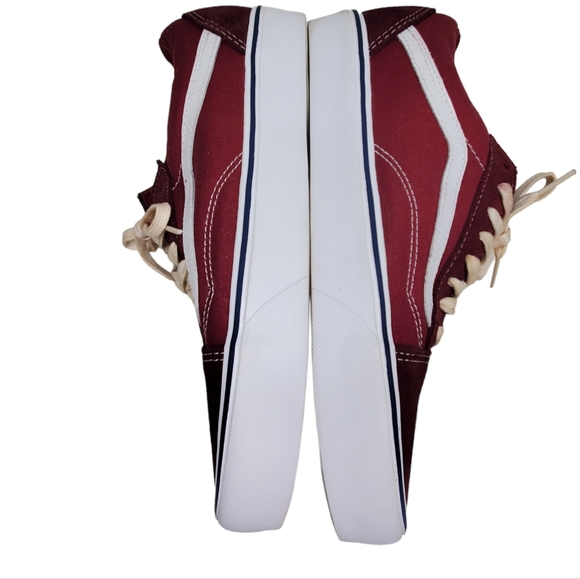 VANS Ultrarange Low Cut Red Suede Leather Canvas Sneakers Men's Sz 10 500383 - Picture 6 of 9